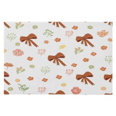 Imagem de Wassud Tapete de porta de laço marrom 61 x 89 cm, tapete de área lavável antiderrapante com suporte de borracha, tapete macio e macio para sala de estar, quarto, entrada, entrada