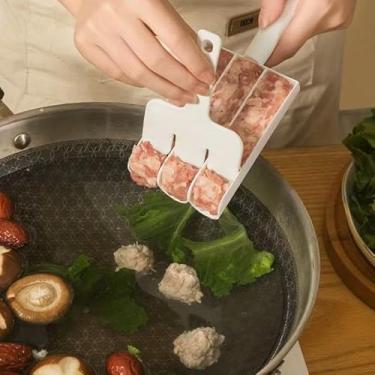 Imagem de Máquina de almôndegas de 4 grelhas, máquina versátil de almôndegas e bolinhos, ferramenta de cozinha para almôndegas caseiras fáceis, bolas de peixe e muito mais, ideia de presente para entusiastas de