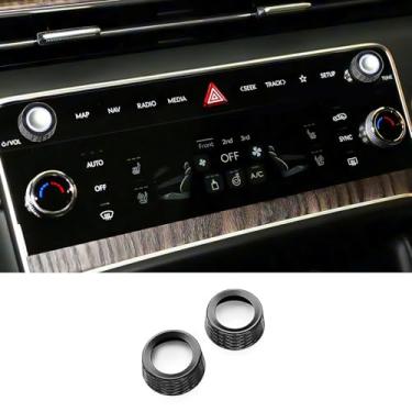 Imagem de JUIVEEL Tampa de botão de ajuste de volume de áudio de rádio de carro, capa de controle de volume de rádio compatível com acessórios Genesis GV80 GV70 G80 2025-2026 (preto)