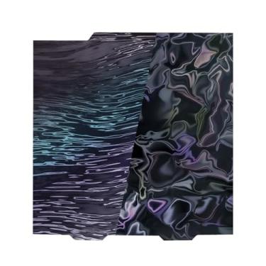 Imagem de Ideaformer Dupla Face Suave Flexível PER Mola Aço Placa Efeito Folha, Suave Ondulações de Água + Grão de Madeira PER Placa de Construção 184x184mm para Bambu Lab A1 Mini Impressora 3D