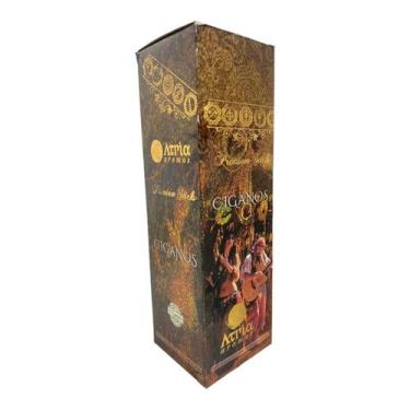 Imagem de Incenso Indiano Ciganos Atria 0% Carvão 25 Cxs Com 8 Varetas - Lua Mís