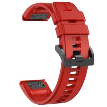 Imagem de U-LIMVE Pulseira de relógio para Garmin Fenix 8 de 51 mm/Fenix 7X/Fenix 6X/Fenix 5X/Fenix 3/Quatix 8 de 51 mm/Tactix 8 de 51 mm, pulseira de silicone de 26 mm