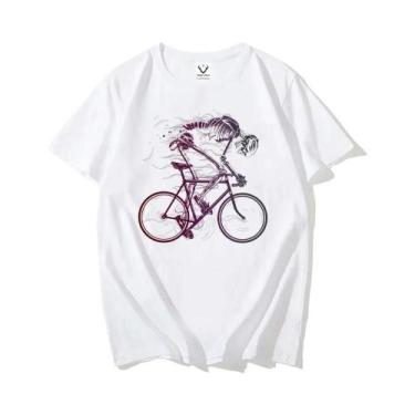 Imagem de Camiseta Masculina De Verão Com Estampa MTB Para Ciclismo Downhill Cas