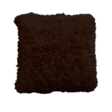 Imagem de Capa de Almofada Decorativa Peluda 42X42 - RT MAGAZINE, TABACO