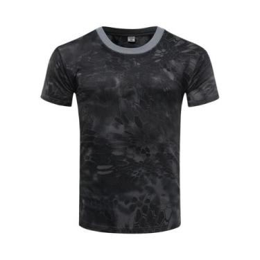 Imagem de Camiseta Masculina Camuflada 3D - Manga Curta, Gola Redonda - Moda Cas