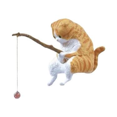 Imagem de Decoração De Escritório Em Miniatura De Gato Pescador, Ornamentos De M