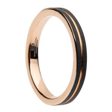 Imagem de Aliança de Tungstênio Paris Ródio Negro Fosco 3mm