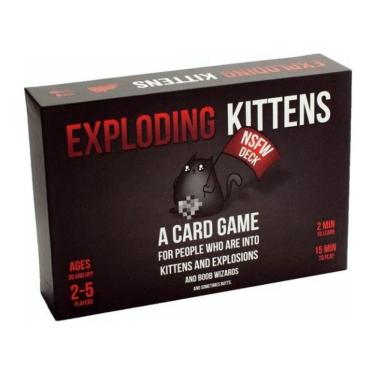 Imagem de Jogo de cartas Exploding Kittens NSFW Black Card para 2-5 jogadores