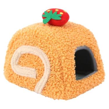 Imagem de Ｂｅｓｇａ Cama/Hamster/Hambúrguer Confortável e Adorável para Pequenos Animais de Estimação, para Dormir, Cama para Porquinho-da-Índia, Ouriço, Rato, Laranja