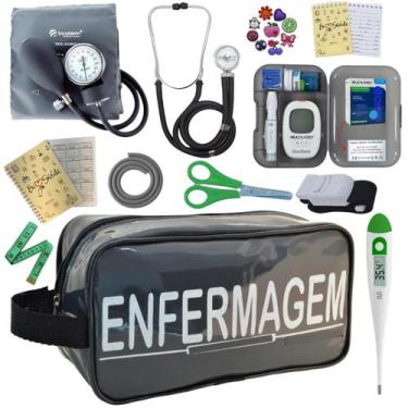 Imagem de Kit Enfermagem Completo Top + Medidor Glicose  - PREMIUM, P.A. MED, IN