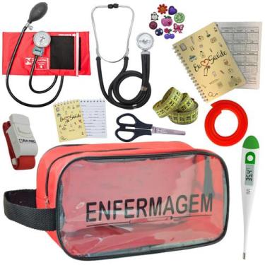 Imagem de Kit Enfermagem Profissional Glicose Estagio Saude Completo - PREMIUM, 