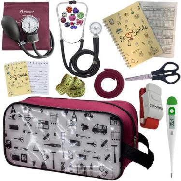 Imagem de Kit Enfermagem Profissional Glicose Estagio Saude Completo - PREMIUM, 