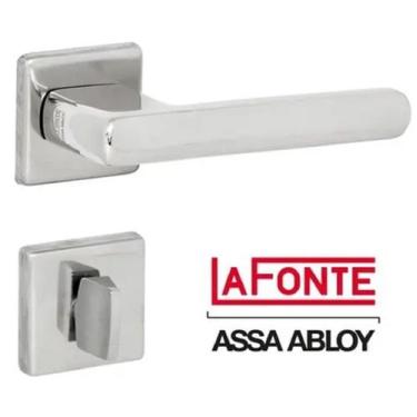 Imagem de Fechadura 454 St2 55mm Polido Roseta Quadrada Lafonte - LaFonte Assa A