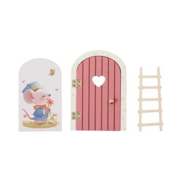 Imagem de Decoração De Parede Para Quarto De Bebê, Porta De Fada De Madeira, Min