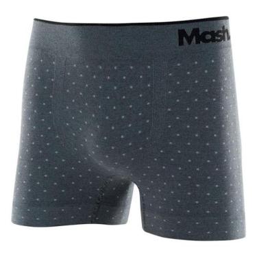 Imagem de Cueca Boxer Poá Mash 710.14 Sem Costura, Mescla, G