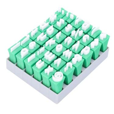 Imagem de Fabater Selos de Letras de Cerâmica Conjunto de Alfabeto Em Letras Minúsculas de 38 Peças Caixa de Armazenamento Conveniente Simples de Usar para Projetos Criativos Material Plástico para Tigelas e Pratos