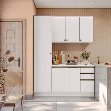 Imagem de Armário De Cozinha Compacta 100% Mdf 170cm Branco Celeste Kappesberg