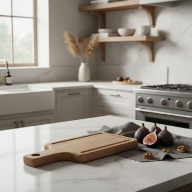 Imagem de Tábua De Madeira 30cm Para Corte Churrasco E Cozinha Cor:Marrom - Teix