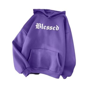 Imagem de Moletom Feminino Estilo Street Hip Hop Confortável E Solto Para Outono