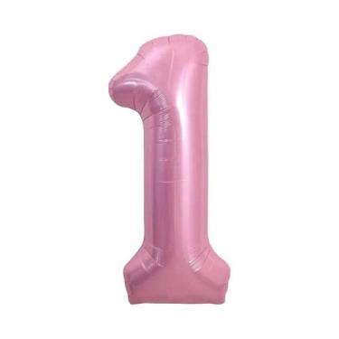 Imagem de Balões De Aniversário De Folha Rosa De 40 Polegadas, Números De Hélio 