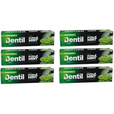 Imagem de Kit c/ 6 Creme Dental Ultra Mint Refrescante Sem Fluor Dentil 70g
