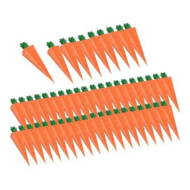 Imagem de IEUDNS 50 Caixas de Doces em Formato de Cenoura para Presente - Decoração - Caixas de Papel para Guloseimas, Lanches, Lembrancinhas de Festa,