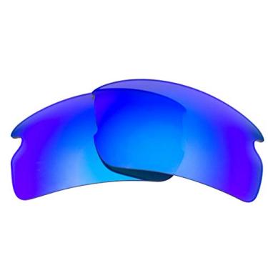 Imagem de LenzFlip Lentes de reposição compatíveis com óculos de sol Oakley Flak 2.0 oo9295 Lentes de reposição polarizadas - Fabricado nos EUA (espelhado azul)