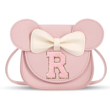 Imagem de Hincoo Bolsa infantil, bolsa para meninas pequenas, Letra rosa, R