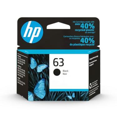 Imagem de HP 63 impressoras de cartucho de tinta preta | Funciona com série de impressoras: DeskJet 1112, 2130, 3630; Envy 4510, 4520; OfficeJet 3830, 4650, 5200 | Elegível para tinta instantânea | F6U62AN