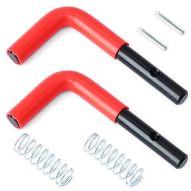 Imagem de Esttlamer 67844 Kit de substituição de pino de bloqueio de suporte ultra para arado de neve Western HTS para peso médio para Pro-Plow Series 2 para Wide Out Series, 2 clipes de grampo de cabelo de 5