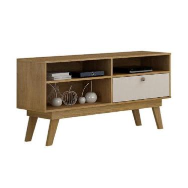 Imagem de Rack Valdemóveis Houston Cinamomo para TV até 50" 1 Porta - VALDEMOVEI