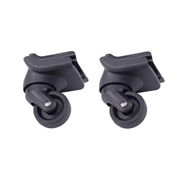 Imagem de La Suitcase Rodas de substituição 360° ABS giratórias com parafuso para carrinho industrial - pacote com 2, rodízios pretos duráveis para mobilidade suave e fácil instalação