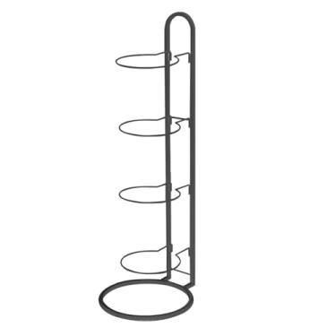 Imagem de Suporte de futebol, suporte de futebol, rack de basquete de 4 camadas, moldura de armazenamento de classificação de equipamentos de bola, suporte de basquete resistente de aço carbono pintado sem