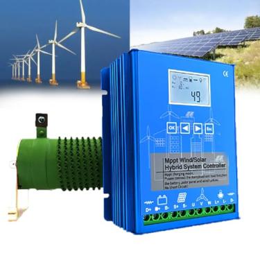 Imagem de Controlador De Carga Híbrido Eólico-solar, Controlador De Energia Renovável Universal, Compatível Com Turbina Eólica E Painel Solar, Potência Eólica 1600W, Potência Solar 1200W