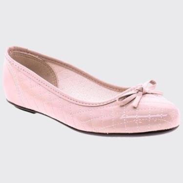 Imagem de Sapatilha Feminina Moleca Bico Redondo Matelassê 5027.1466.11804 Rosa N° 35-Feminino