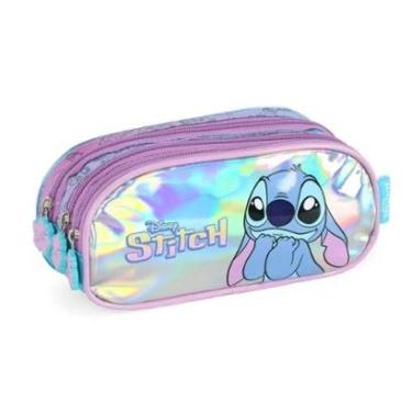 Imagem de Estojo Escolar Triplo Infantil Stitch EI42415SC Luxcel-Unissex