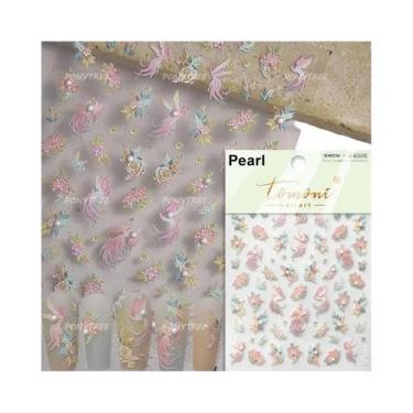 Imagem de Adesivos De Unha 5D Borboleta Vermelha Fênix Andorinha Decalques De Ma