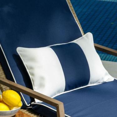 Imagem de Capa Almofada Impermeável Área Externa 50x30 Azul - AMOFADAS