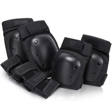 Imagem de Kit Proteção Adulto Patins Skate Joelheira Cotoveleira Munhequeira (G)