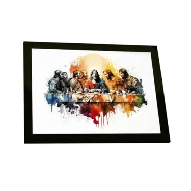 Imagem de Quadro Decorativo Pintura A Última Ceia Aquarela Decoração Poster Quarto Sala