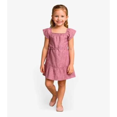 Imagem de Vestido Curto Infantil Com Cinto De Algodão Select Vermelho, 1, Vermel