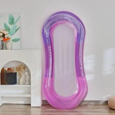 Imagem de Boia Inflável para Piscina Adulto com Assento em Tela Respirável, Colchão Flutuante Confortável para Lazer e Relaxamento(2,Roxo)