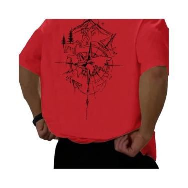 Imagem de Camiseta De Algodão Masculina plus Size Para O Verão Com Estampa De Ma