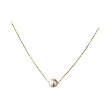 Imagem de Colar Feminino De Prata Esterlina 925 Com Pingente De Madrepérola 6MM 