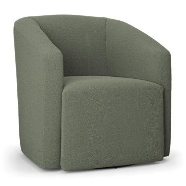 Imagem de Poltrona Sala de Estar Base Giratória Stella Max Bouclê Pistache D03 - D'Rossi