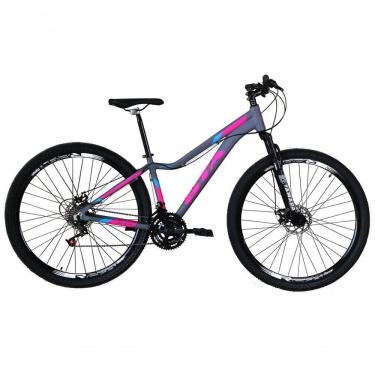 Imagem de Bicicleta Aro 29 Gta Start Alumínio 27v K7 Freio Disco Mecânico - Cinza-rosa Tam.15.5