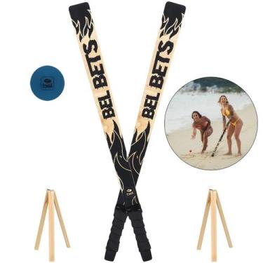 Imagem de 2 Tacos Bets Bola Esporte Brinquedo Educativo Jogo Bete Taco, Bege, Pr