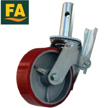 Imagem de Roda 6'' pu c/ trava p/ andaime 4/unid. - FLEXO