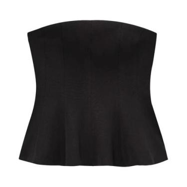 Imagem de Top Tubo Feminino Sem Mangas Estilo Corset Verão 2025 Com Babados E Co