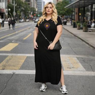 Imagem de Vestido Feminino Longo Plus Size Estilo Casul Urbano Moda Verão - Dona